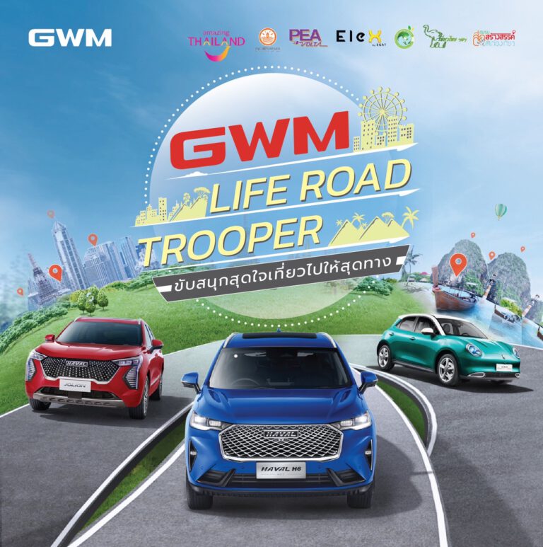 อัพเดท … เตรียมพร้อมรับความสนุกในไปกับประสบการณ์ใหม่ในกิจกรรม ‘GWM Life Road Trooper’​ #ขับสนุกสุดใจเที่ยวไปให้สุดทาง ทริปสุด Exclusive สำหรับคนรักรถยนต์พลังงานไฟฟ้า จาก เกรท วอลล์ มอเตอร์