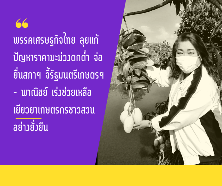 ‘พรรคเศรษฐกิจไทย’​ ลุยแก้ปัญหาราคามะม่วงตกต่ำ จ่อยื่นสภาฯ จี้รัฐมนตรีเกษตรฯ – พาณิชย์ เร่งช่วยเหลือเยียวยาเกษตรกรชาวสวนอย่างยั่งยืน